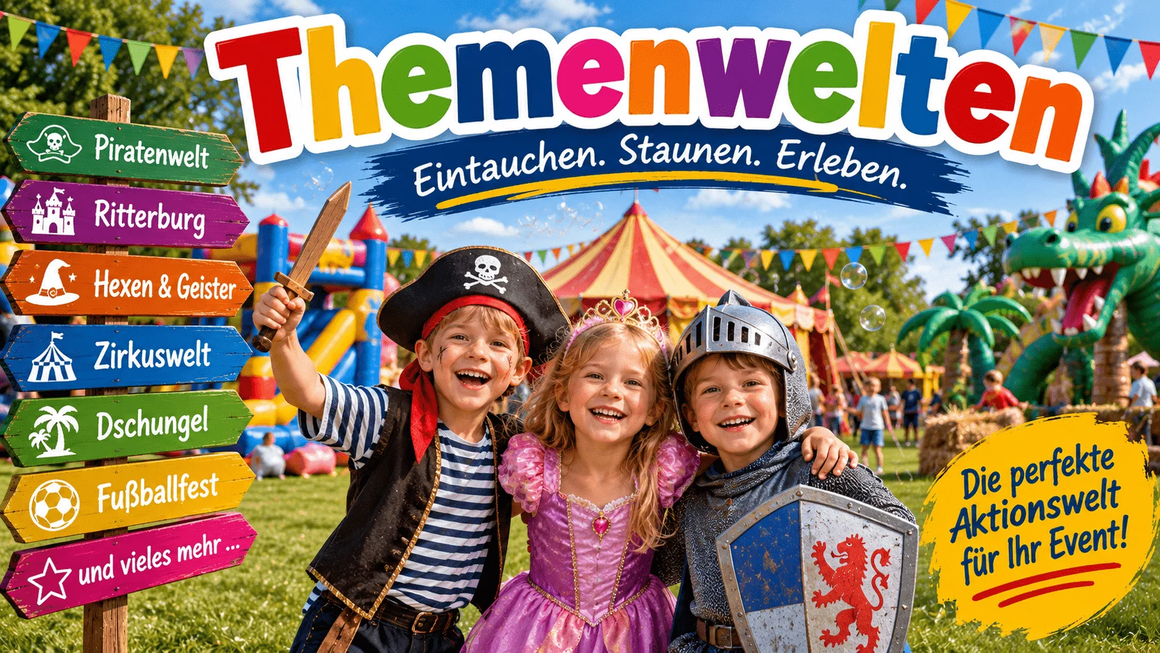 Kinderfest Themenwelten 4 Kinderfest Themenwelten mit Piraten, Indianern und Motto-Events in Dresden