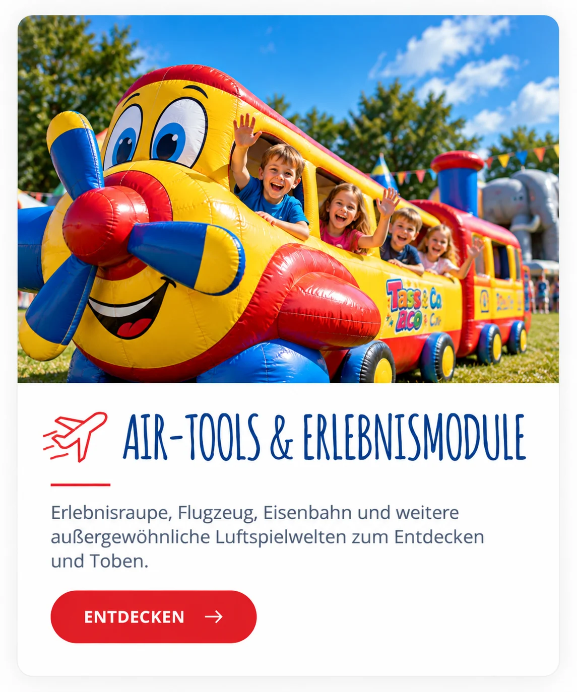 Bunter Air-Tools-Erlebnisspaß auf dem Fest Bunter Air Tools Erlebnisspass auf dem Fest