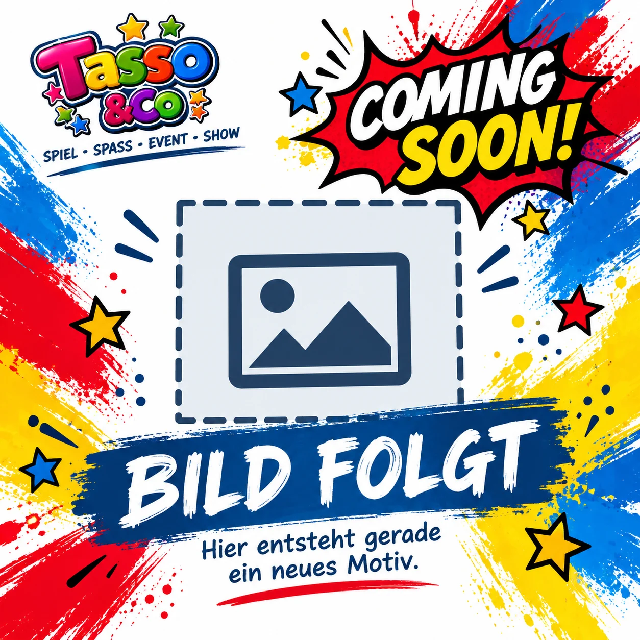 Buntes Comic Poster Bild folgt bald
