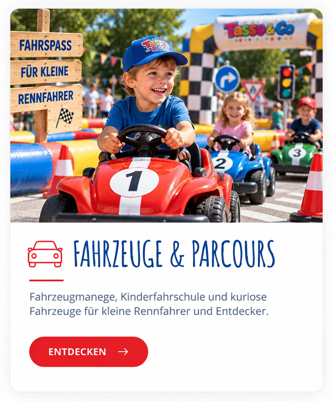 Fahrspaß für kleine Rennfahrer Fahrspaß für kleine Rennfahrer