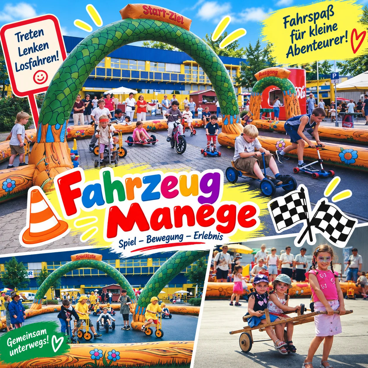 Fahrzeugmanege für kleine Abenteurer