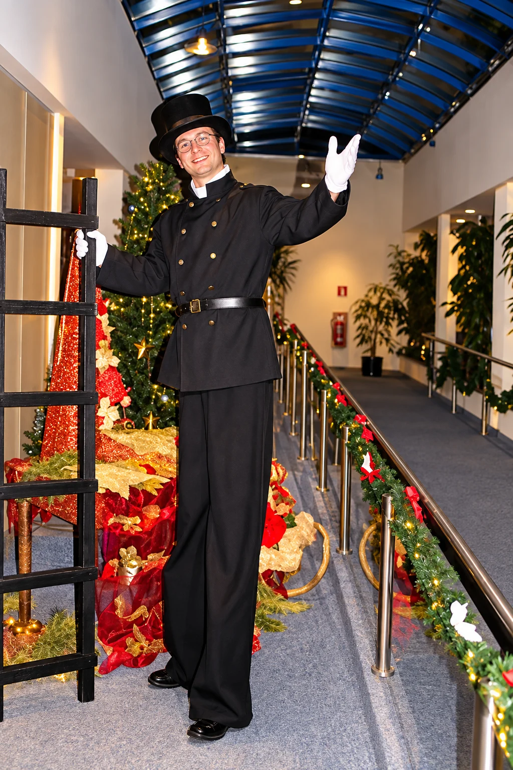 Festlicher Riesen Concierge im Wintergarten