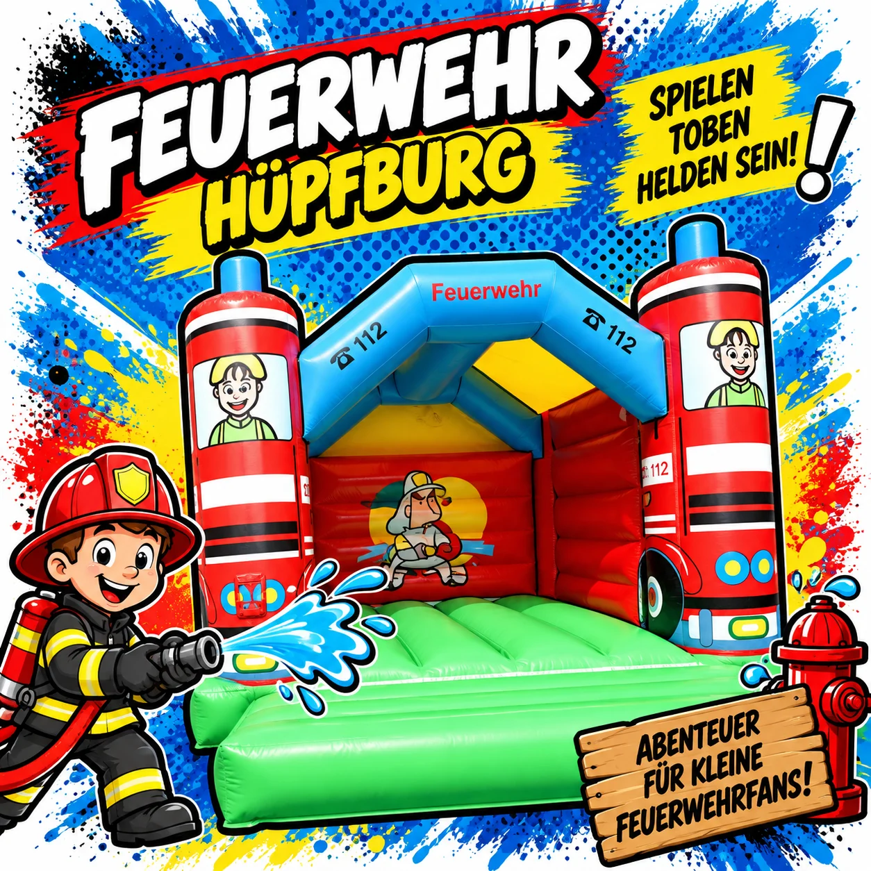 Feuerwehr-Hüpfburg