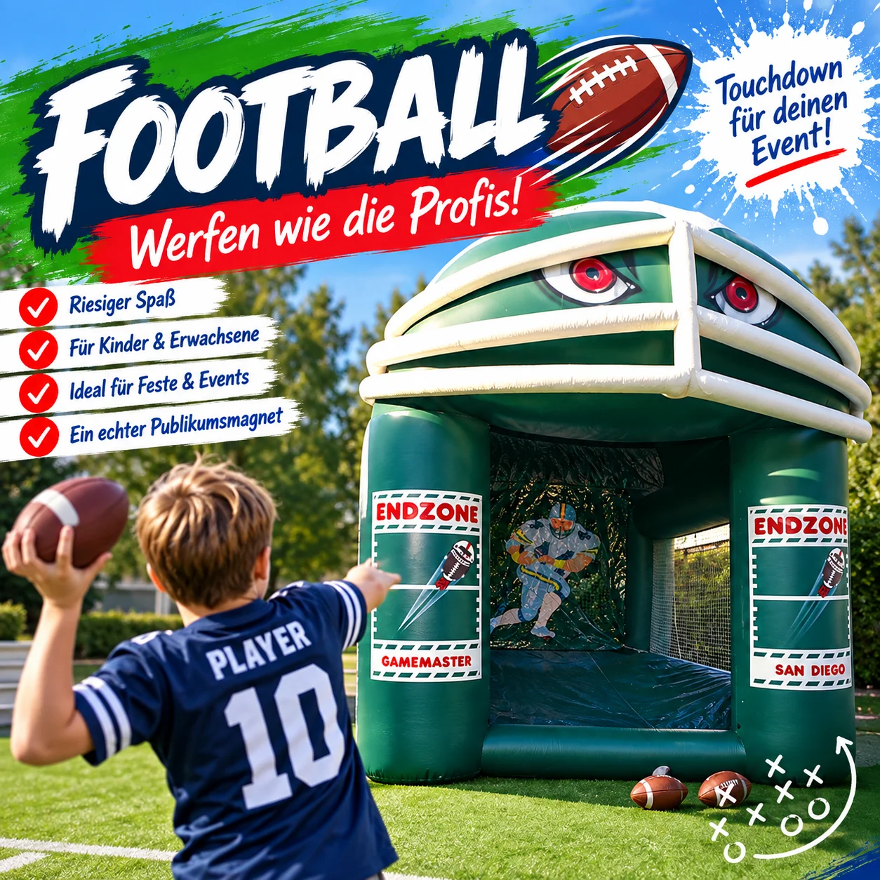 Football-Event- Werfen wie die Profis!
