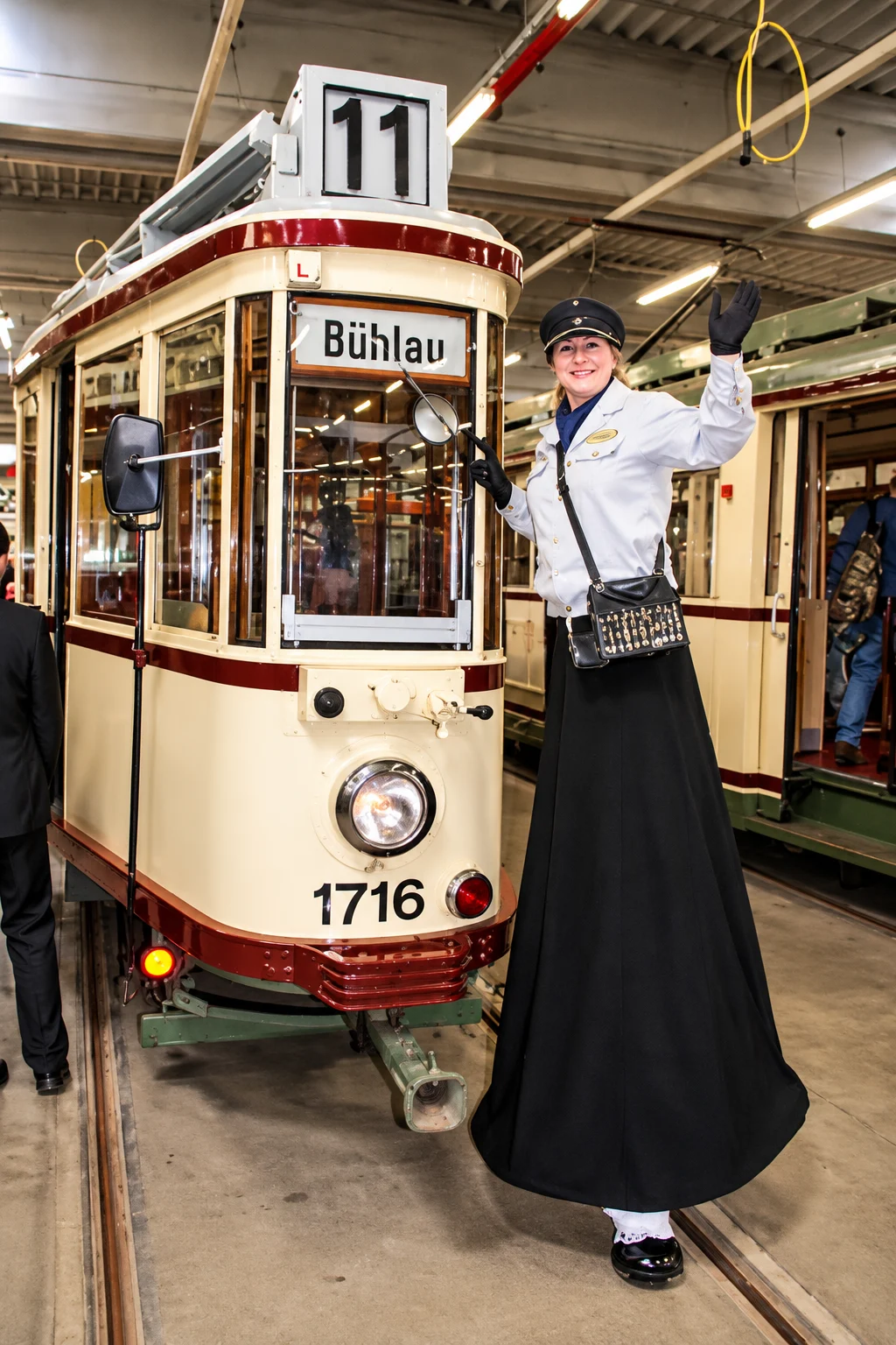 Historische Tramfahrt im Depot