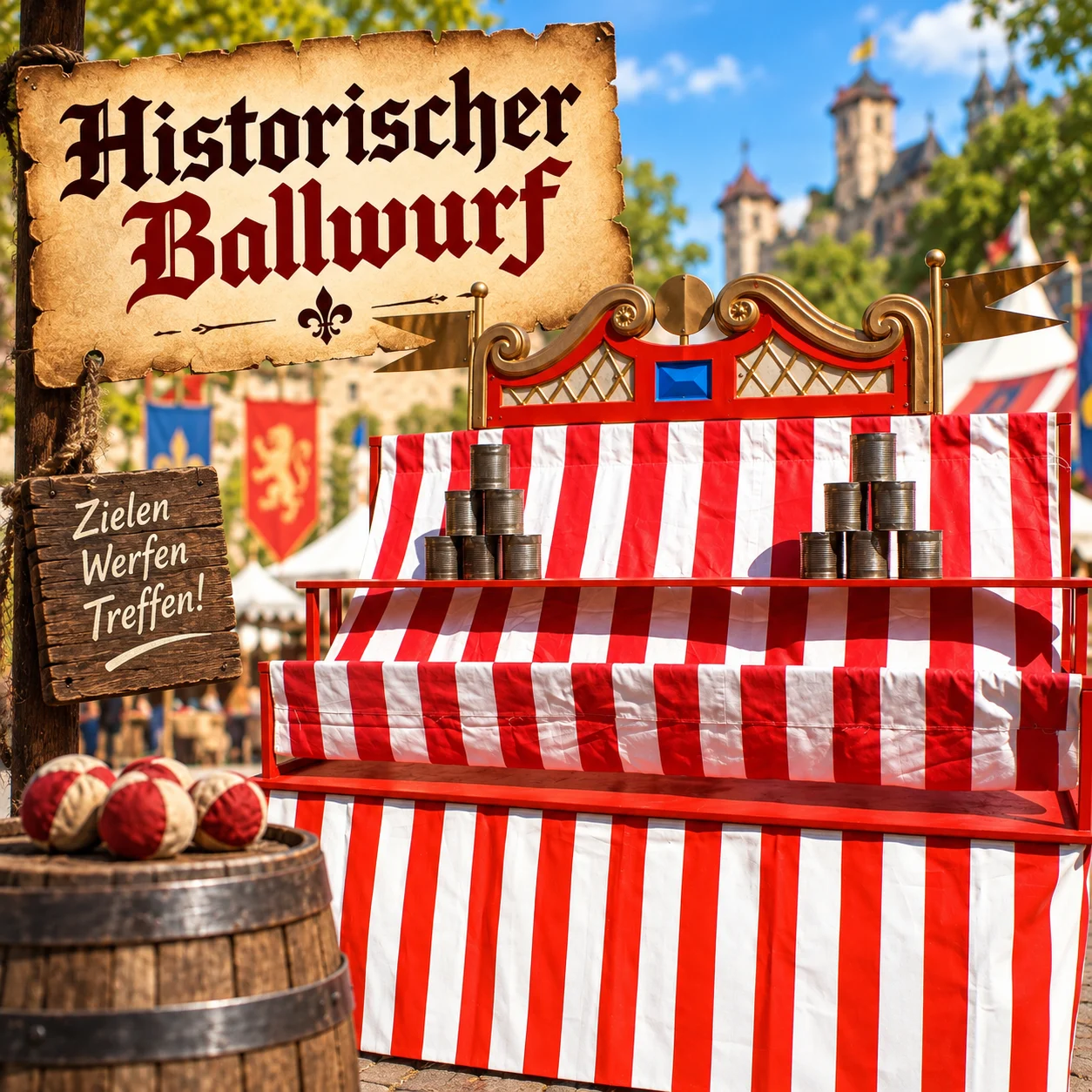 Historischer Ballwurf beim Mittelalterfest