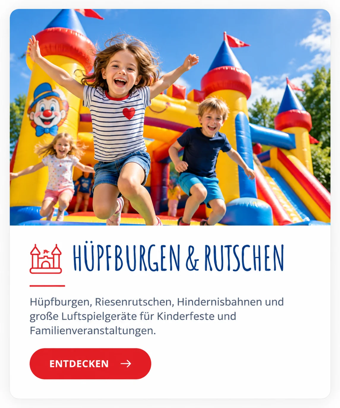 Hüpfburgen & Rutschen entdecken Mitmachspiele für Kinder mit Spielmeister