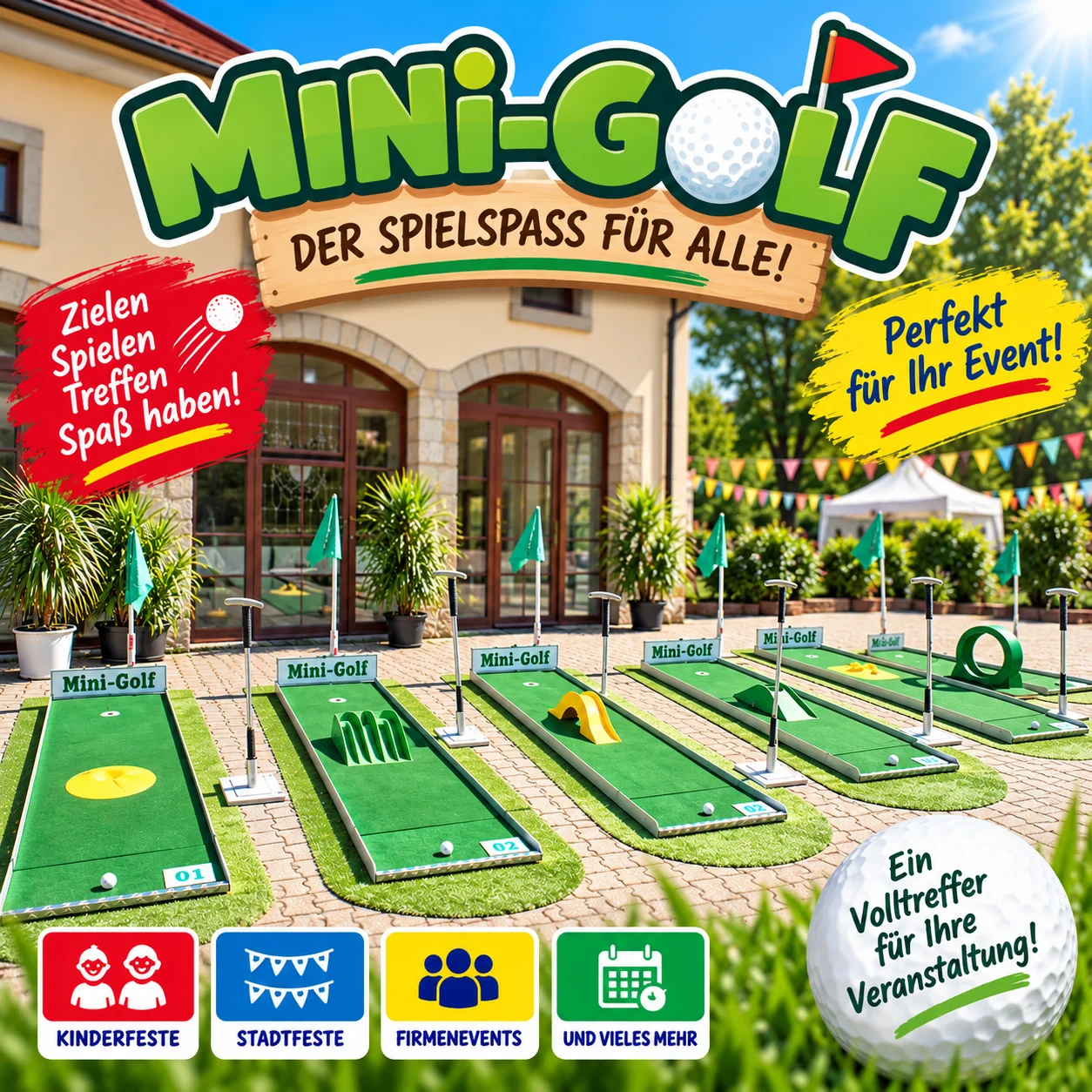 Mini-Golf Spielspaß für alle Leute