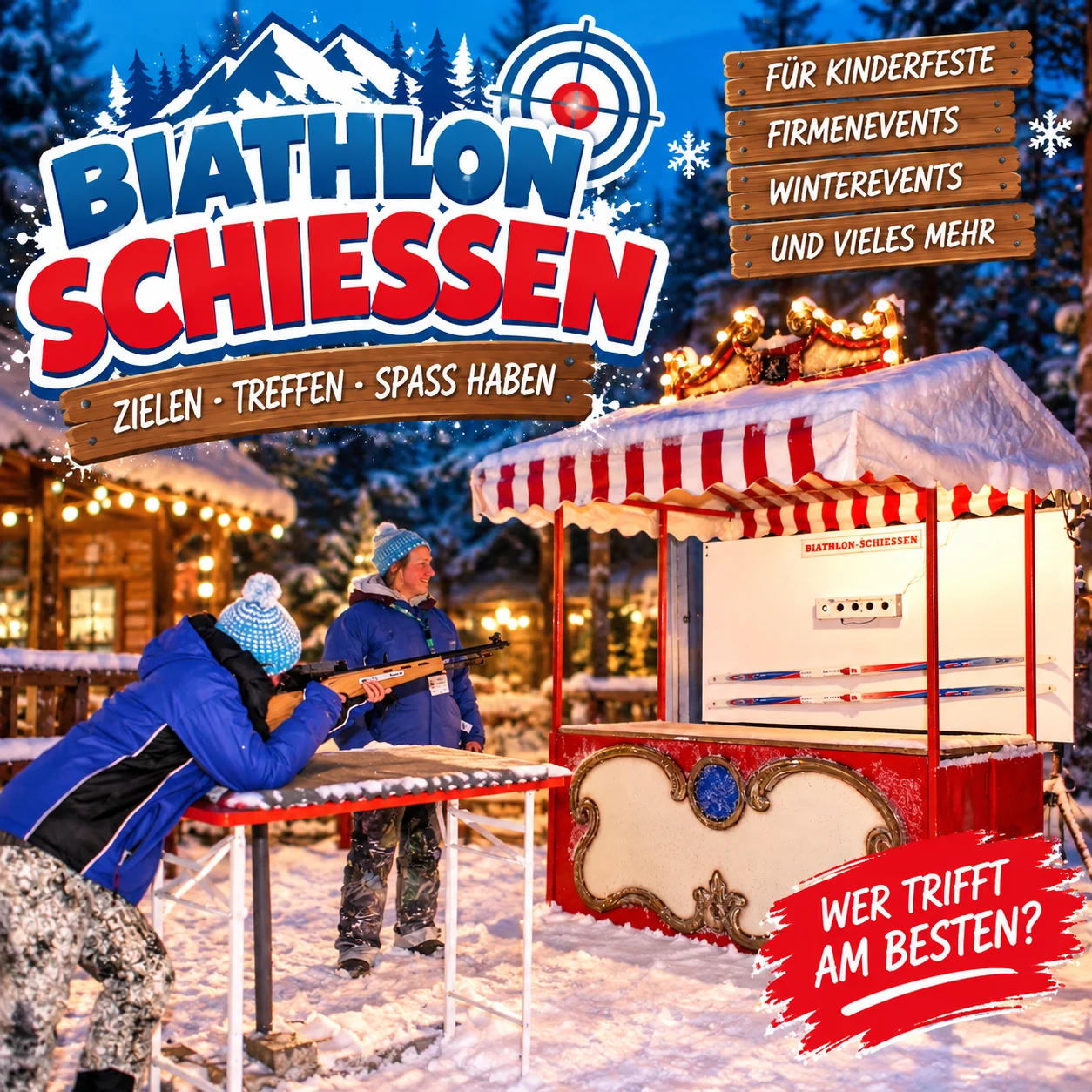 Winterliches Biathlon-Schießvergnügen